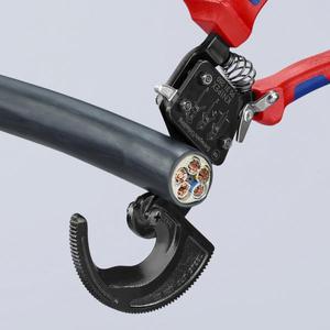KNIPEX - 95 31 250 Cable Cutter (<b>ratchet</b> action) black lacquered, <b>handles</b> with multi-component grips - EAN 4003773043935 CUTTING - Product Image 5