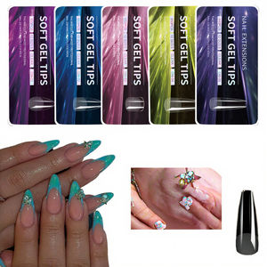 550 capsules d'ongles artificiels en ABS semi-mat, formes amande, French, cercueil, couvrance totale, pour <span class=keywords><strong>extension</strong></span>, certifiées CE - Product Image 3