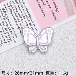 อุปกรณ์ตกแต่งอะคริลิคแบบ DIY สีเงินด้านชมพู รูปแมว โบว์ผีเสื้อ ปลาตัวเล็ก ลูกแมว สำหรับโทรศัพท์ เครื่องเขียน รถยนต์ ของตกแต่ง - Product Image 4