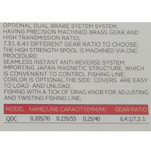 Moulinets de pêche en eau salée personnalisés 7.1:1 8kg max <span class=keywords><strong>Moulinet</strong></span> de coulée d'appâts de poisson-chat - Product Image 6
