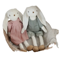 Doudou Lapin en Peluche Doux Brodé en Coton PP avec Jolie Jupe Accessoire pour Bébés et Enfants, Cadeau d'Anniversaire Toy Story
