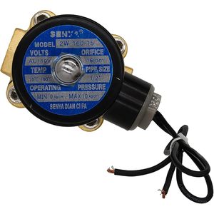 วาล์วโซลินอยด์ไฟฟ้าทองเหลือง Senya 1/2 นิ้ว 110V AC สำหรับน้ำ อากาศ แก๊ส เชื้อเพลิง น้ำมัน - Product Image 5