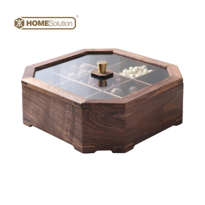 Grid Box New Eco-friendly Healthy Nordic Creative 4 Square Grid Dried Fruit Plate Luxury High-End Household Candy Storage Box