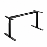 Cadre de bureau électrique à 3 niveaux en acier au carbone, 2 pieds, double moteur, hauteur réglable 630-1280 mm, télescopique, autoportant, pour bureau et domicile