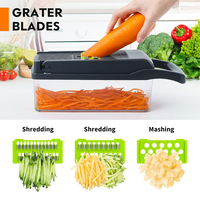 Heetverkochte multifunctionele keukenaccessoires 16-in-1 handmatige snijmachine voedselsnijder groentesnijder multifunctionele groentehakker