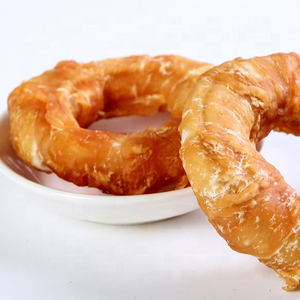 Tavuk Donuts köpek aperatifler Rawhide tavuk Molar köpek bakımı Pet eğitim ödül ile genişletilmiş halka - Product Image 5