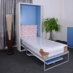 Tempat Tidur Dinding Multifungsi dengan Meja Komputer Vertikal, Meja Lipat, Tempat Tidur Dinding Tak Terlihat, Perlengkapan Perangkat Keras