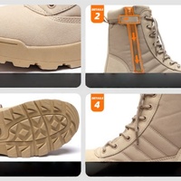 BAEWOON TB36 Bottes tactiques d'entraînement pour hommes et femmes, bottes tactiques de camping et de randonnée, chaussures de randonnée, bottes du désert