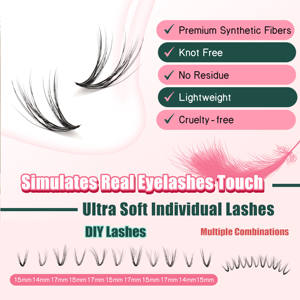 Factory New Design V Shape Fishtail Luxury Lashes Collection DIY Lash Extension OEM/ODM <b>Cluster</b> Lashes - Product Image 2