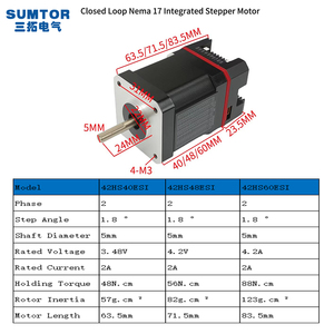 42HS40ESI ซีเอ็นซีเซอร์โวมอเตอร์สเต็ปเปอร์มอเตอร์และชุดขับไฮบริด <span class=keywords><strong>Nema</strong></span> <span class=keywords><strong>17</strong></span> - Product Image 3