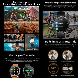 Reloj Inteligente HD300Pro con GPS, Pantalla AMOLED Redonda de 1.43 Pulgadas, Resistente al Agua 3ATM, Monitor de Salud, Reloj Deportivo para Exteriores - Product Image 4