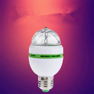 Đầy đủ màu sắc 3 Wát RGB <span class=keywords><strong>LED</strong></span> đèn E27 lampada <span class=keywords><strong>Led</strong></span> Bulb AC 85-265V tự động xoay Đèn sân khấu chiếu cho DJ bên hiển thị - Product Image 6