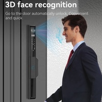 TUYA WLAN-Fingerabdruck-Türschloss mit Aluminiumgehäuse, Biometrische Entriegelung, Gesichts- und Handflächenerkennung, Passwort, IC-Karte, Schlüssel, App-Steuerung, Wasserdicht