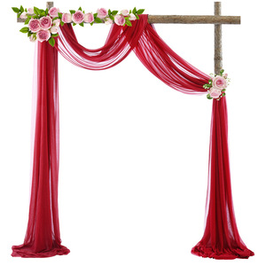 Trắng vòm màn cho đám cưới vòm draping vải sheer Backdrop Rèm cho buổi lễ Bridal Đảng trang trí nội thất - Product Image 6