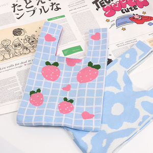Sac fourre-tout à poignée personnalisée avec logo, sacs <span class=keywords><strong>en</strong></span> <span class=keywords><strong>tissu</strong></span>, sacs <span class=keywords><strong>en</strong></span> tricot doux, sacs <span class=keywords><strong>en</strong></span> tricot élégants, sac à nœuds, sac à main, à utiliser pour un cadeau de vacances - Product Image 3
