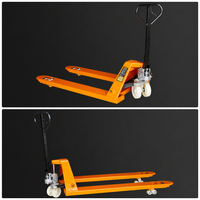 Chariot à palettes manuel hydraulique robuste Yirong avec roues en nylon, garantie 1 an, fonctionnement efficace pour