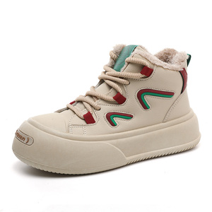 Zapatos Casuales de Mujer con Cordones, Impermeables, Cálidos, con Suela Gruesa y Elevada, de Media Pantorrilla, con Forro de Terciopelo, Novedad Otoño-Invierno 2026 - Product Image 2