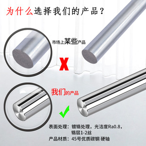 Guide linéaire KINGROON, tige chromée 8-12 mm, axe trempé pour imprimante 3D, accessoires DIY - Product Image 1