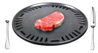 Kualitas tinggi Korea tahan lama tidak lengket mudah dibersihkan arang panggangan BBQ 295mm batu medis panci panggangan