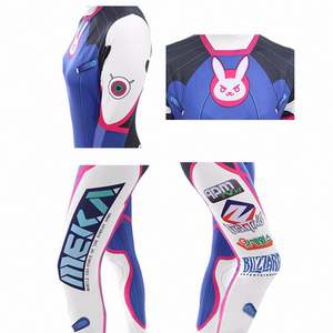 Disfraz de <span class=keywords><strong>Cosplay</strong></span> de D.Va, Disfraz de Juego para Mujer Adulta e Infantil, Impresión 3D, Spandex, Disfraz de Halloween, Traje Zentai con Peluca, Pistola, D.Va Cos - Product Image 3