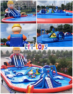 Glissières d'eau gonflables de <span class=keywords><strong>piscine</strong></span> de parc aquatique de <span class=keywords><strong>piscine</strong></span> extérieure de terrain de jeu à vendre - Product Image 3