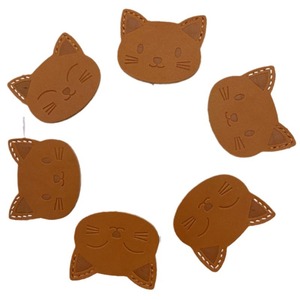 Creative Cartoon Cat PU Leather <b>Bookmark</b>, Cat Head Page Clip, Cute Book Reading Page Breaker, Book Label - Product Image 5