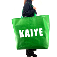 Sacs d'épicerie en polypropylène tissé personnalisés recyclés avec laminage couleur et impression de logo, sacs fourre-tout en polypropylène tissé