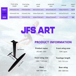 บอร์ดไฮโดรฟอยล์คาร์บอนไฟเบอร์น้ำหนักเบา High Performance ART 1201 1291 ตารางเซนติเมตร สำหรับกีฬาทางน้ำและชุดเซิร์ฟ SUP JFS ART 1 - Product Image 5