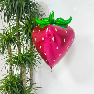 Palloncini CYmylar personalizzati <span class=keywords><strong>a</strong></span> forma di fragola 4D originali con elio per decorazioni di feste di <span class=keywords><strong>compleanno</strong></span> <span class=keywords><strong>a</strong></span> <span class=keywords><strong>tema</strong></span> frutta estiva dolce - Product Image 2