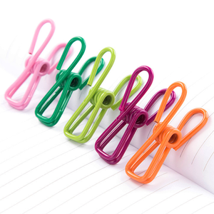Pinces à Linge Colorées Antidérapantes Antirouille et Résistantes au Vent, Clips Polyvalents en Fil Métallique Gainé de <span class=keywords><strong>Plastique</strong></span>, Accessoires pour Cintres - Product Image 1