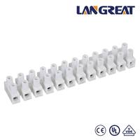 Barrette de bornes traversante de type H, 12 voies, sectionnable, connecteur haute intensité 41A 76A 101A, CE UL VDE MY12H