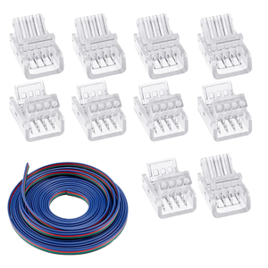 COB <span class=keywords><strong>SMD</strong></span> LED Strip ánh sáng kết nối 8 mét 10 mét hàn miễn phí solderless Adapter 3pins ABS nhà ở 25A Đánh giá hiện tại kết nối - Product Image 4