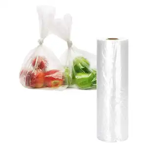Supermercato Shopping sacchetti di imballaggio alimentare su rotolo sacchetto di plastica trasparente