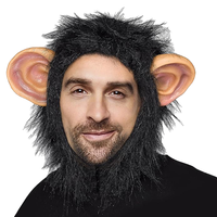Masque de fête en latex tête de singe pour adulte, accessoire de déguisement fantaisie, cosplay animal, Halloween, anime, accessoires de costume amusants, vente en gros