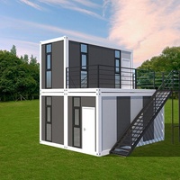 Casa Contenedor Prefabricada Modular Personalizada con Aislamiento Acústico y Térmico, Resistente al Fuego y al Viento, Edificio de Oficinas, Apartamento Urbano Pequeño