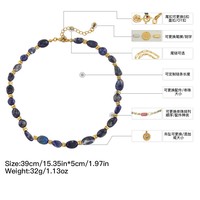 Collier ras du cou bohème en pierres naturelles irrégulières, perles colorées, design de vacances, accessoire plaqué or haut de gamme