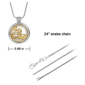 จี้รูปหงส์กระจายน้ำมันหอมระเหยสร้อยคอเครื่องประดับอัญมณีอัญมณี - Product Image 5