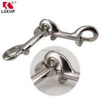 Mousqueton double en acier inoxydable 316 pour plongée sous-marine, crochet de sécurité multi-tailles à double déclenchement en métal