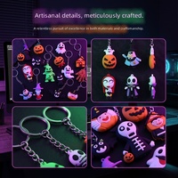 Porte-clés PVC Halloween 3D en forme de poupée de dessin animé, pendentif personnalisé DIY, breloque mignonne pour sac, cadeau de fête, nouveauté 2026