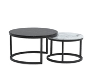 Table basse moderne minimaliste de luxe léger, combinaison de tables basses rondes nordiques, petite table d'angle créative
