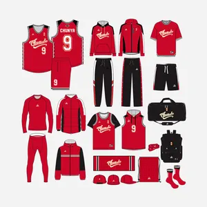 Grosir setelan baju basket terbaru Jersey basket desain sublimasi Jersey basket seragam