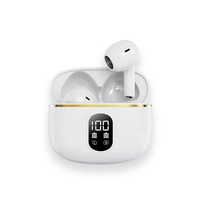 Casque sans fil Bluetooth V5.3 avec écran LED, casque stéréo pour T02, commande tactile, écouteurs de sport et de jeu