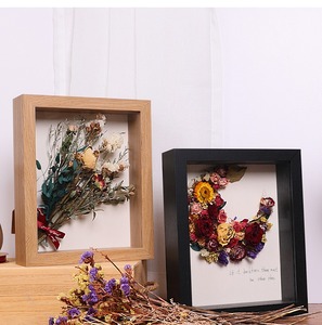 Kotak Pajangan Bunga Kering Klasik 3D Persegi dari Kayu MDF dengan Kaca Depan, Dapat Disesuaikan, untuk Pajangan Dinding, Promo Hot Sale - Product Image 4