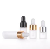 Botol tetes kaca buram Mini botol penitis Kosmetik 1ml 2ml 3ml 5ml botol tetes sampel minyak esensial kaca kecil