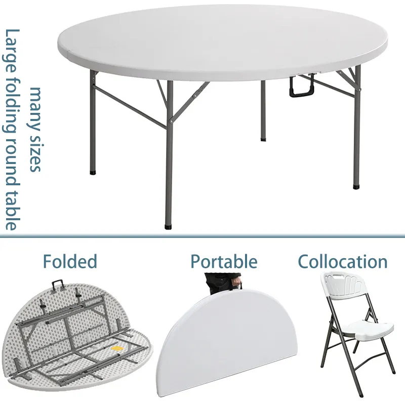 94x70cm meubles Table de Banquet barbecue Camping pique-nique Tables pliantes et chaises pour événements plastique pliable salle à manger pliante en plein air