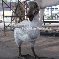 Modèles d'animaux de l'ère glaciaire animatroniques grandeur nature personnalisés, répliques réalistes d'oiseaux Dodo pour les expositions des musées naturels