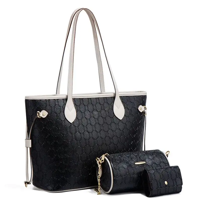 2022 Hot Sale Design Luxury Women's Bag Fashion Simple One Shoulder Crossbody Bag Large Capacity Three Piece Tote Bag