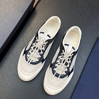 Baskets décontractées pour hommes de style italien original, chaussures de marche respirantes en maille véritable, chaussures quotidiennes pour hommes toutes saisons