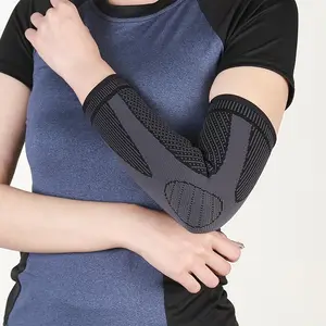 Supporto per gomito a compressione imbottito regolabile ad alta elasticità con manicotti sportivi per braccio protettivo Anti-collisione