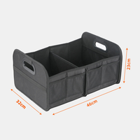 Organisateur de coffre de voiture, bac de rangement arrière avec panneaux de séparation amovibles pour accessoires et fournitures de véhicule